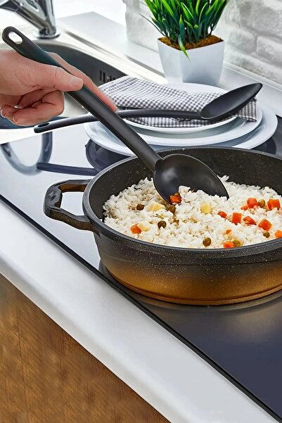 Fevito Practical Fireproof Non-Stick Teflon Spoon - 220 Degree Resistant Tefl...