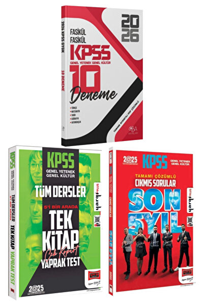 CBA Akademi KPSS 2026 10 Deneme+ Yargı Tüm Dersler Yaprak Test+ Son 5 Yıl Çık...