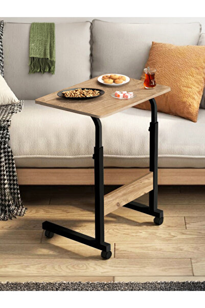 servetavcı Yükseklik Ayarlı Zigon Sehpa Atlantik Çam - 45x40 Oval Kenar (Teke...