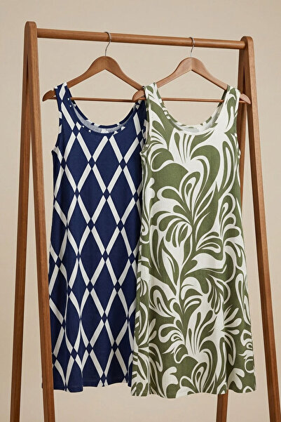 EFFE 2-Piece A-Line Comfortable Dress with Drapey Thick Straps