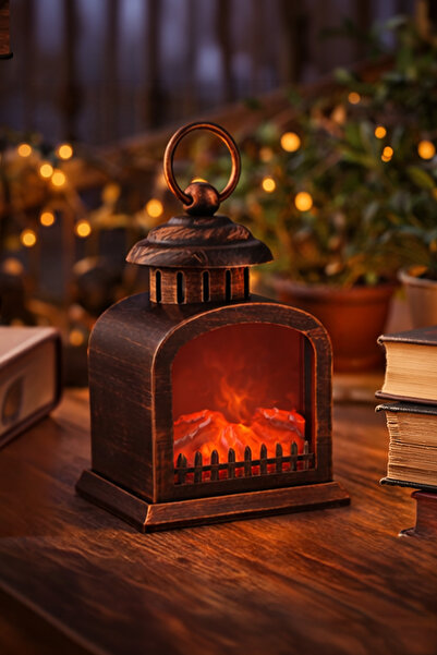 Onetick Dekoratif Şömine Lamba – Alev Efektli LED Ambiyans Masa Lambası | 23c...