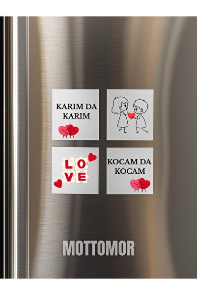 MOTTOMOR Magnet Karım da Karım Kocam da Kocam Özel Tasarım Buzdolabı Magneti ...