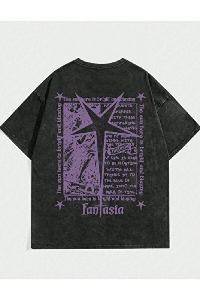 Joetsu Tricou oversize Asıt Yıkamalı - tricou oversize unisex spălat