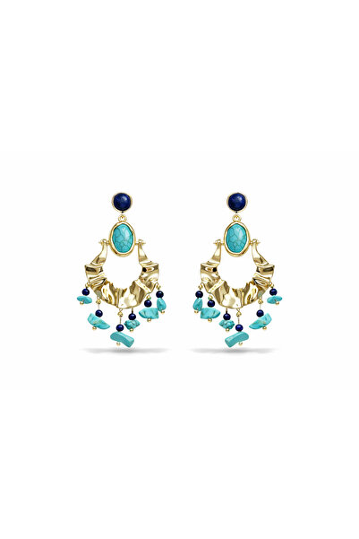 Venus Design Steel Turquoise Earrings