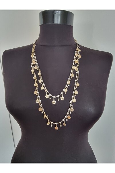 EGY Takı ve Aksesuar Kristalli & Pullu Zincir Kolye