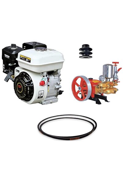 GARDENPRO Benzinli 170F İlaçlama Motoru Ve Pompa 7 Hp Kasnak&Kayışlar Dahil