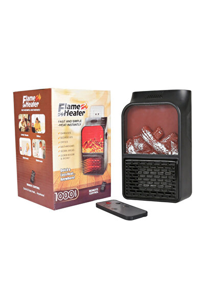 Tcherchi 500W Mini Elektrikli Şömine, Uzaktan Kumandalı Hızlı Isıtma ve Ev, O...