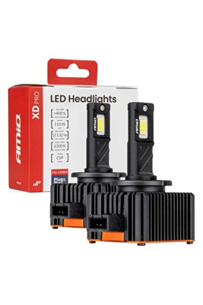 AMIO Set de 2 LED-uri auto D1S, D1R Canbus, +400%, 110W, 11.132 Lm, 6500k, 12V,