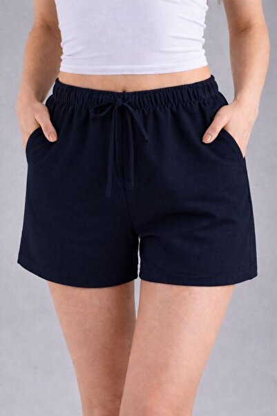 Maison La Femme Γυναικείο λινό σορτς με ελαστική μέση