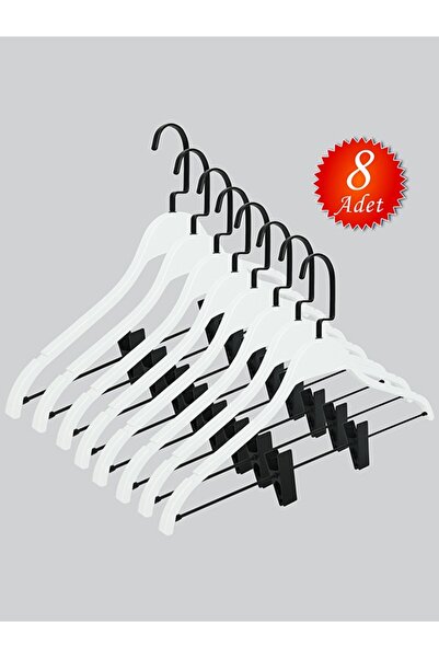 NYN Дерев'яна вішалка для прищіпок (чорний нікельований гачок) для спідниць, ...