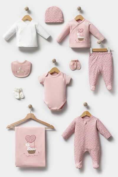 Bebitof Sevimli Sepetteki Ördek 10 Parça Yenidoğan Hastane Çıkışı - Organik Z...