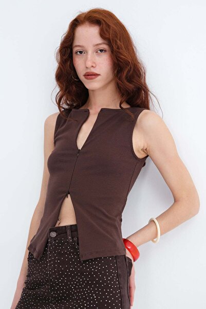 Addax Μπλούζα με διπλό φερμουάρ A4535