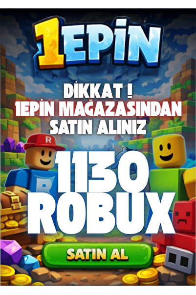 1epin Roblox 1130 Robux - USD Para Birimi