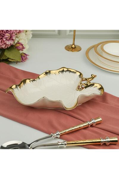 ROY KING ALBERO GOLD YAPRAK SUNUM TABAK 30X20CM