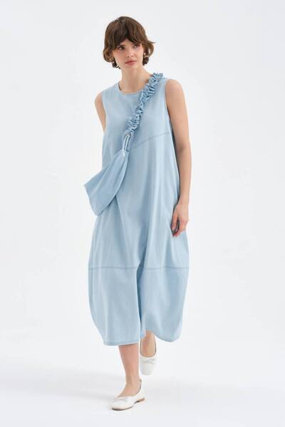 tw3 Women's Bag Detailed Two-Piece Design Long Dress