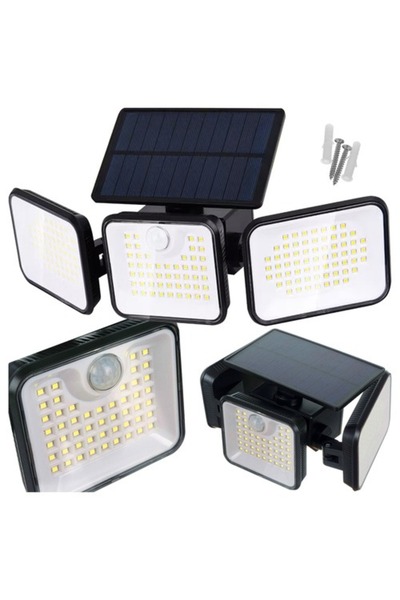 Selgot Lampă solară cu senzor de mișcare, 180 LED-uri, 3 moduri, cu telecoman...
