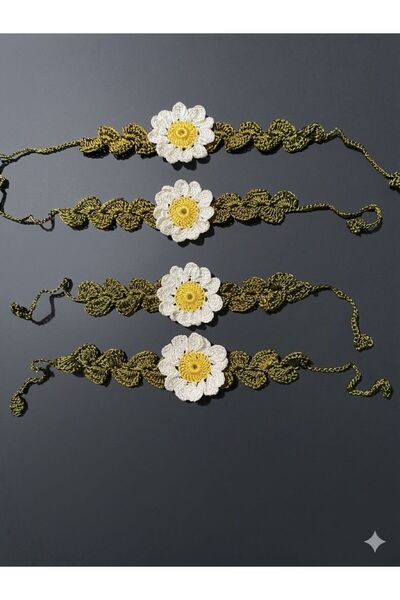 elemeğiürünler elemeği örgü papatya bileklik