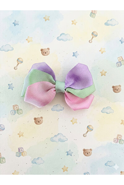 roseberry renkli fiyonk kız çocuk toka