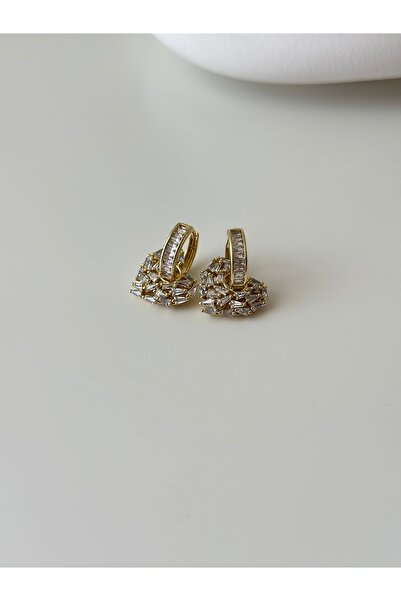 Moss Aksesuar Xuping Taş Bezeme Kalp Küpe