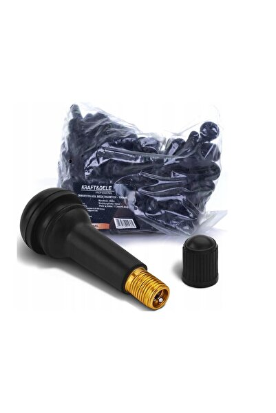 Kraft Set valve pentru roata tubeless, 100 elemente, TR 413, negre,