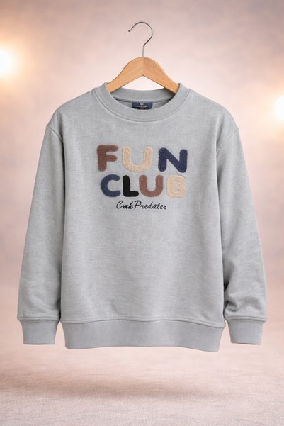 Premico Eid Boys' Fun Club Printed Stylish Sweatshirt and Jean Pants Combination