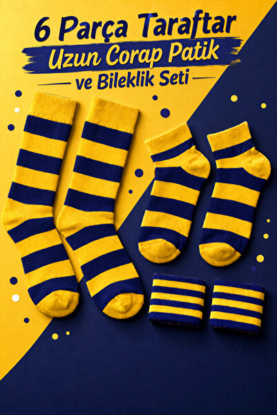Hitit Socks Set cadou șosete pentru fani, 6 piese, șosete lungi, set șosete ș...