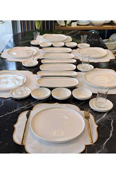 Onedekor 30 Parça Porselen Kahvaltı Takımı Bianca