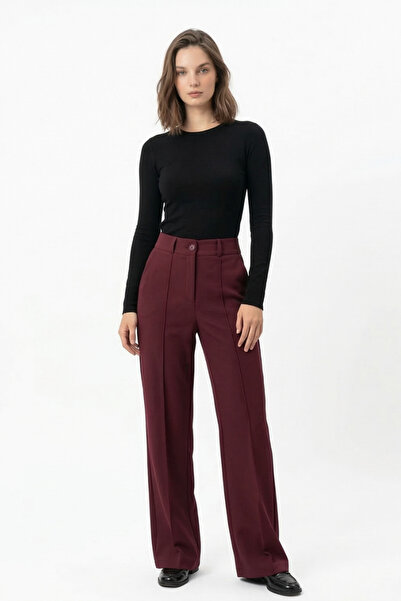 DIANNA Kadın Wide Leg Detay Dikiş Esnek Palazzo Pantolon