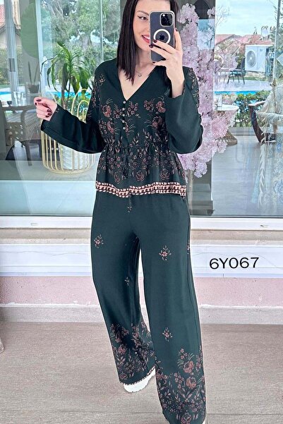 İnce Topuk Patterned Viscose Set 6Y067