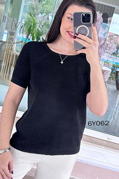 İnce Topuk Bluză tricotată cu sclipici Selanik 6y062