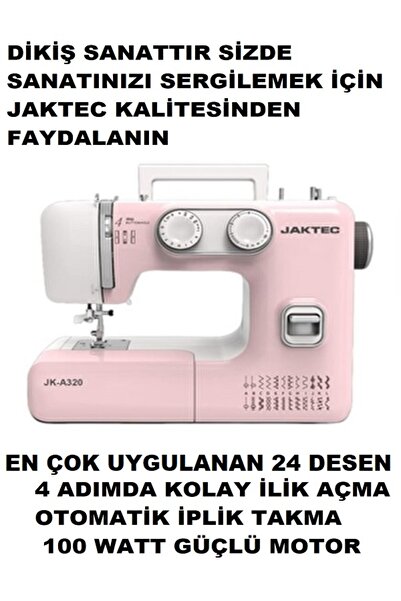 Jaktec A-320 SÜPER KALİTE 24 DESENLİ DİKİŞ MAKİNESİ