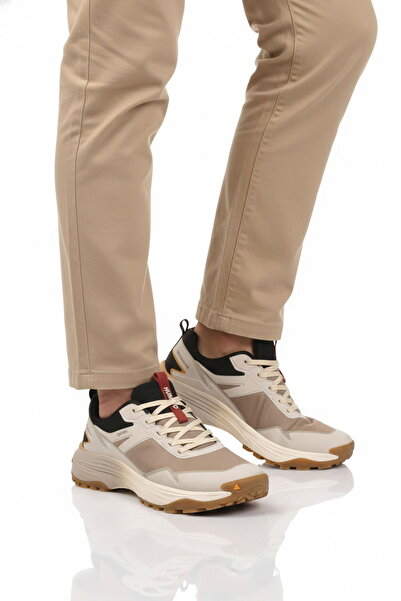 HUMTTO Beige Lace-Up Men's Shoes Outdoor Shoes