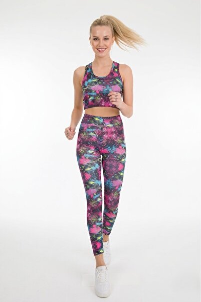 Lohussa Women's Multicolor Patterned Sportsman Fitness High Waist Leggings Bu...