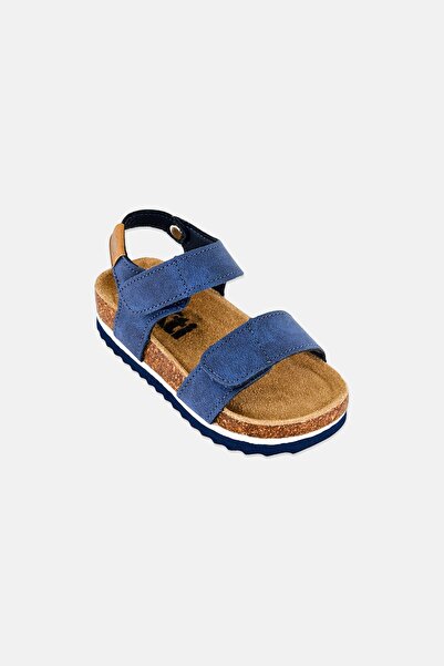 XTI Toddlers Boy Suede Velcro Closure Sandals, Navy