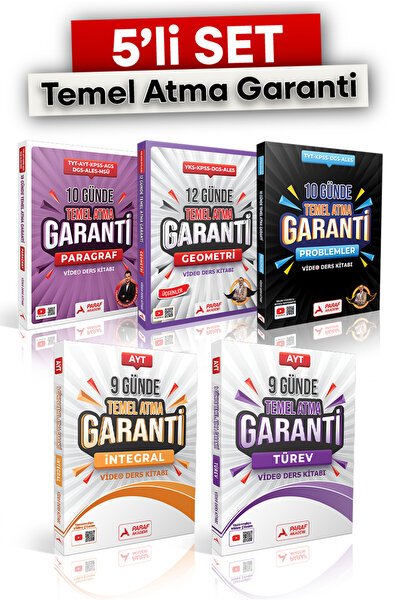 Paraf Akademi TYT-AYT-KPSS-DGS-ALES-AGS-MSÜ TEMEL ATMA GARANTİ 5'li Video Der...