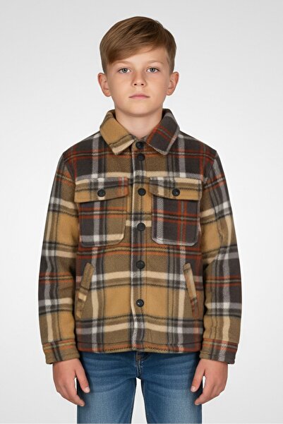 HAWK Kids Boy Checkered Long Sleeves Casual Shirt, Multicolor