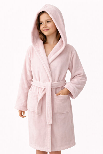 EMİLLİE 100% Cotton Export Surplus Unisex Velvet Children's Bathrobe