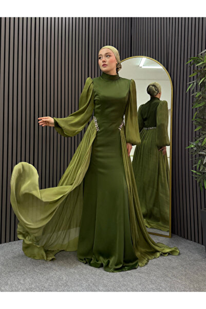 ENSA TESETTUR Swan Evening Dress Green