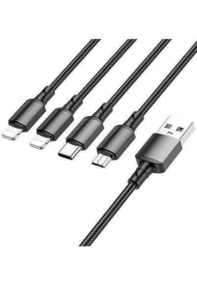 Borofone كابل BX72 متعدد الاستخدامات (2*IP+MICRO+TYPE-C)