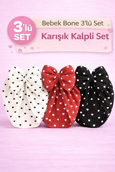Merve Nayir Newborn (0-12 Months) Baby Girl Double Layered Bowknot Bonnet/ Co...