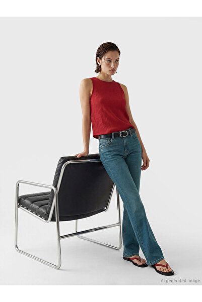 LC Waikiki Γυναικείο τζιν παντελόνι ψηλόμεσο με φαρδιά μπατζάκια Özmarka Νέας...