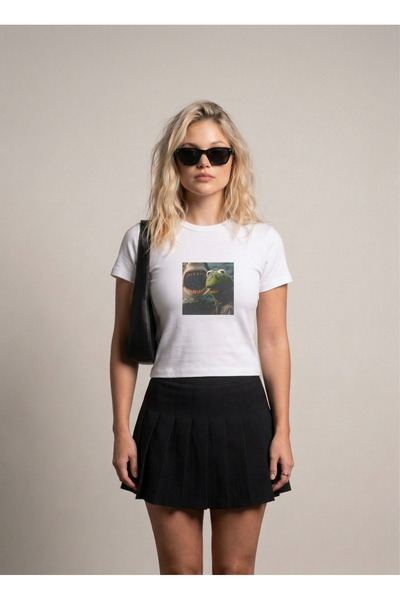 SVART WEAR Shark Attack Printed Stretch Fabric Body T-Shirt