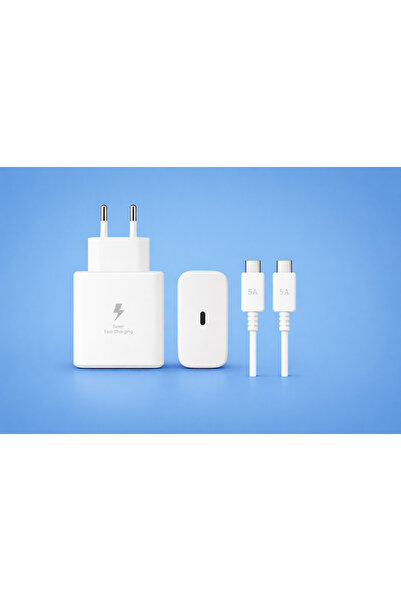 YDGR Samsung Muadil 45W Süper Hızlı Şarj Adaptörü EP-TA845 + Çift Usb-C Kablo Seti