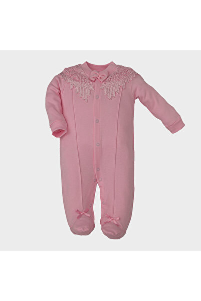 Baby Cara Baby Girl Onesie – Turkish Cotton Lace Angel Wing Design