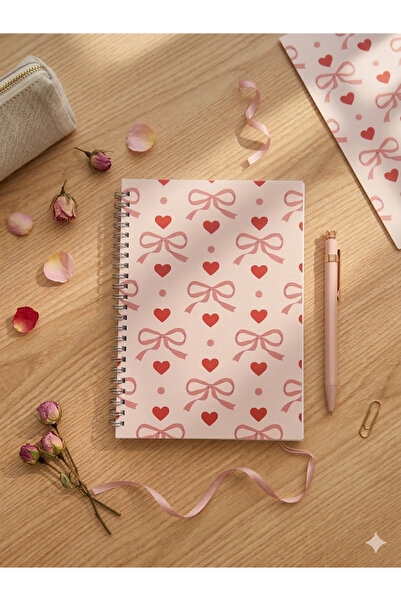Ez&Tu Stıcker A5 Boy Çizgisiz Tasarım Defter - 60 Yaprak 120 Sayfa - Pembe Fi...