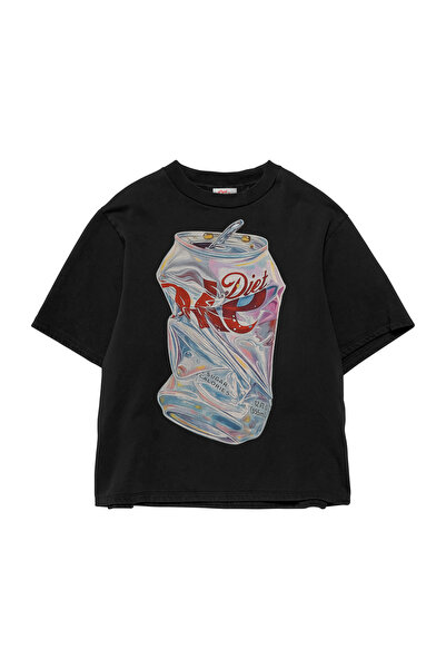 Unisex %100 Organik Pamuk Relaxed Fit Bisiklet Yakalı Baskılı Beyaz T-shirt