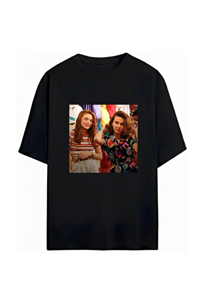 SVART WEAR Stranger Things Baskılı Unisex Oversize T-Shirt