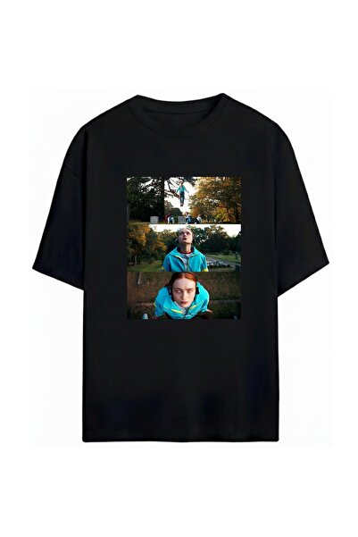 SVART WEAR Stranger Things Baskılı Unisex Oversize T-Shirt