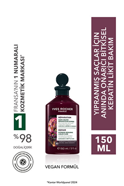 Yves Rocher Anında Onarıcı Bitkisel Keratin Likit Bakım - Tüm Saçlar/Onarıcı ...