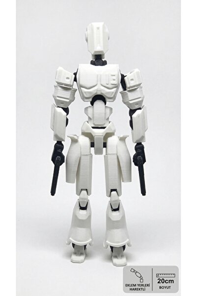 NBShop Öncü Dummy13 Aksiyon Figür Robot - Tüm Eklemleri Hareketli - 20cm - Beyaz